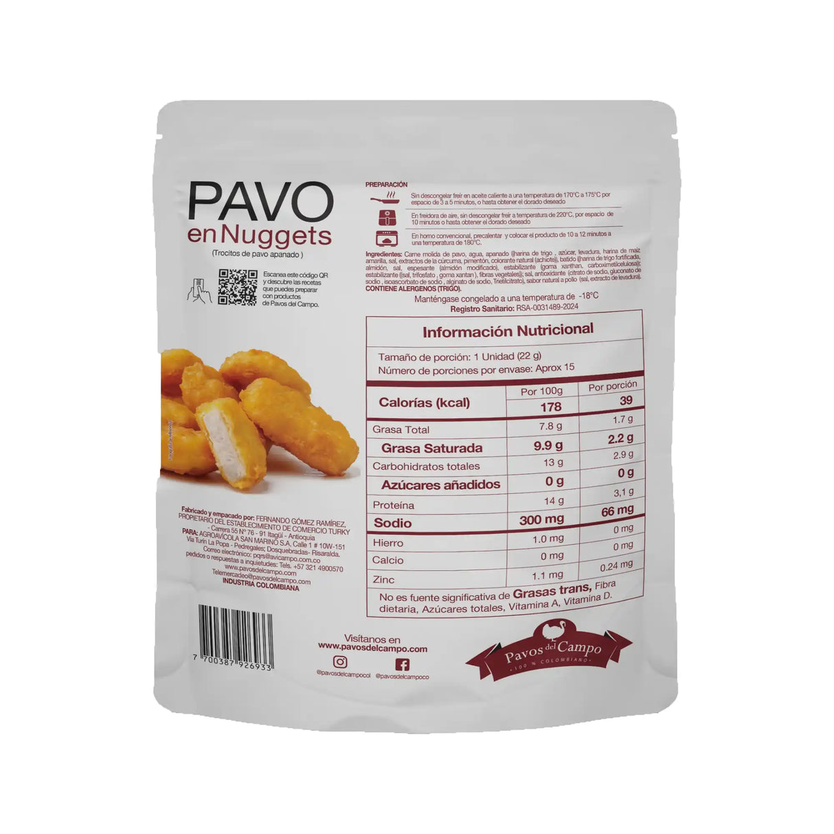 Nuggets de Pavo Pavos del Campo