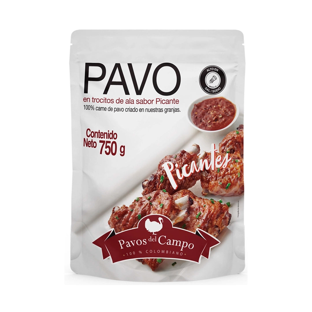 Trocitos de Ala en Salsa Picante Pavos del Campo