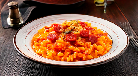 Macarrones con Chorizo de pavo y Queso
