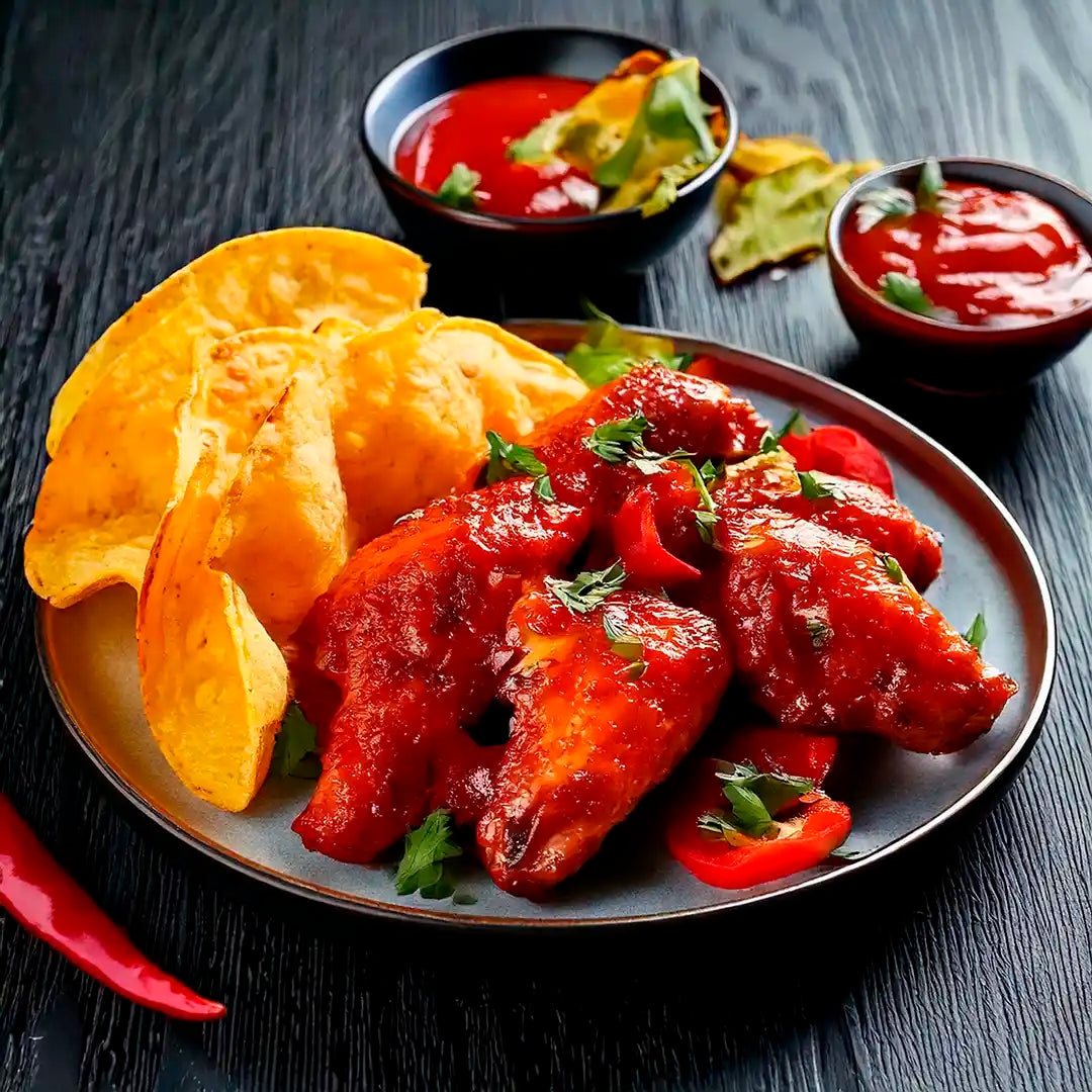 Trocitos de Ala en Salsa BBQ Pavos del Campo